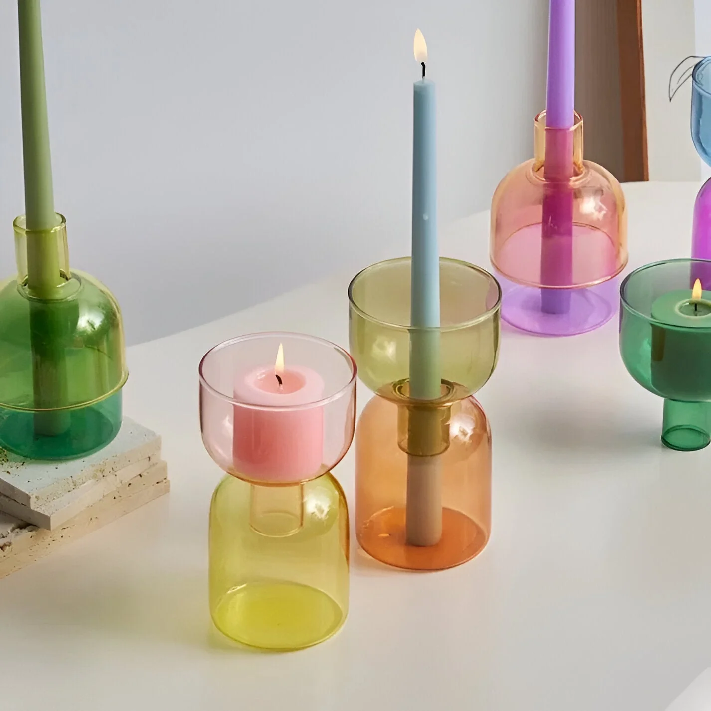 Aralune - Moderne Multifunctionele Kaarshouder in Cilindervorm - Image 5