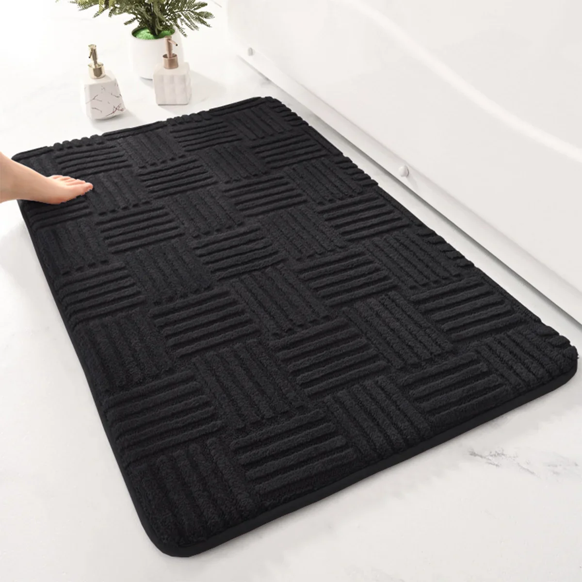 Arcadia - Dikke Gestreepte Antislip Badmat met Zacht en Absorberend Vermogen - Image 6