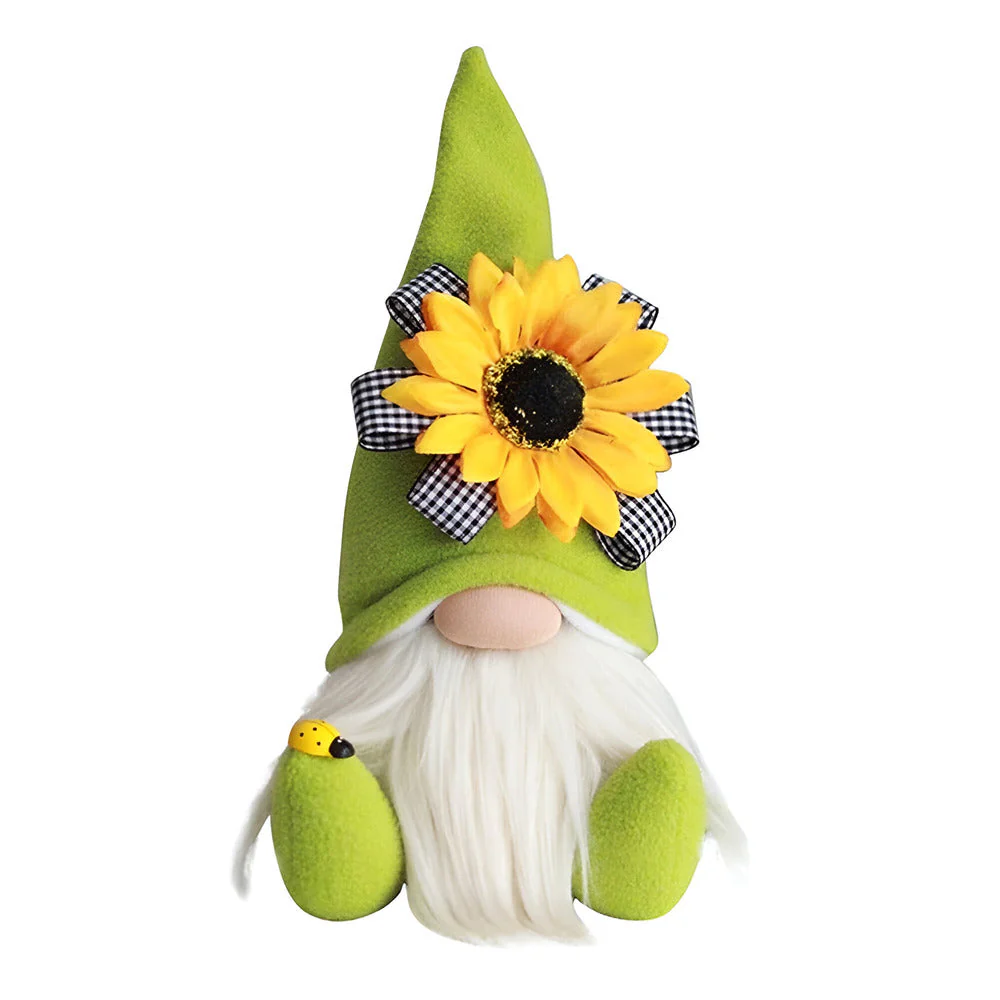 Ardalia - Schattige Handgemaakte Gnoomfiguur met Gele Zonnebloem - Image 5