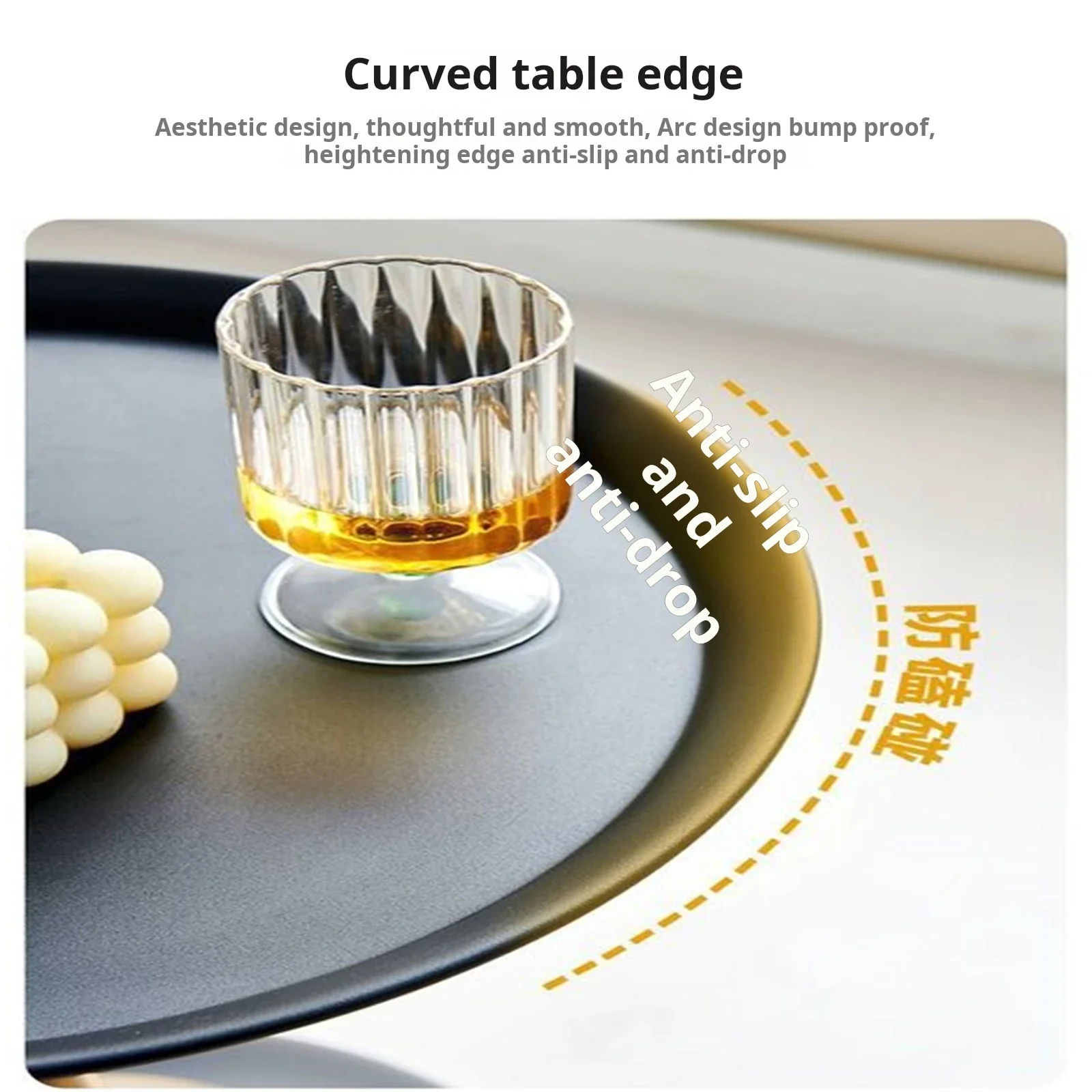 Auranelle - Italiaans Design Kleine Ronde Bijzettafel in Lichte Luxe Stijl - Image 4