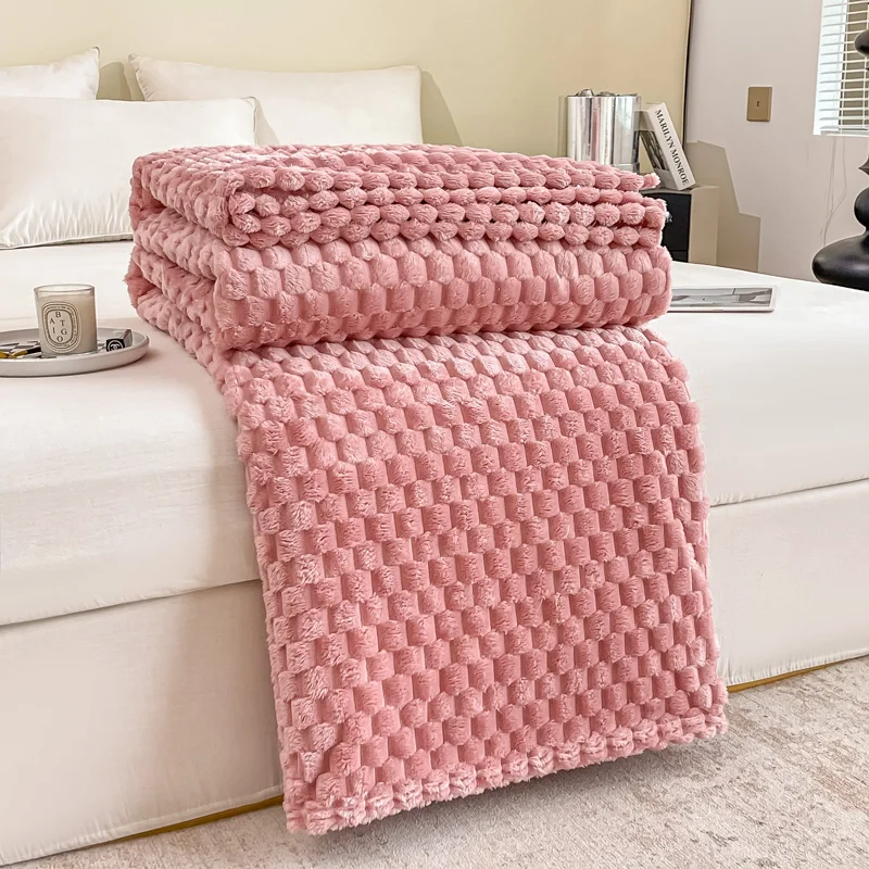 Caelidra - Geruite Zachte Fluwelen Deken Warm Knusse Plaid voor Bank en Bed - Image 11