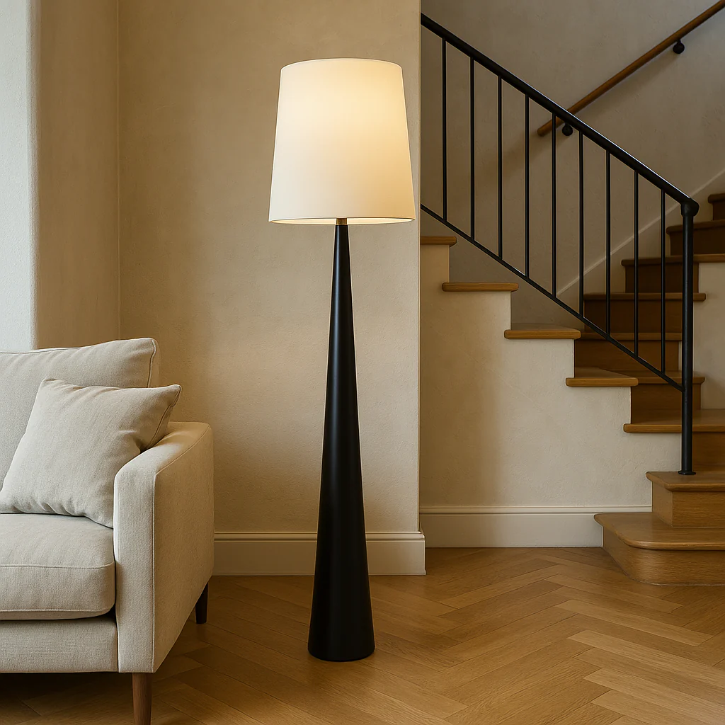 Lysenne – Scandinavische Vloerlamp Met Stoffen Kap - Image 3