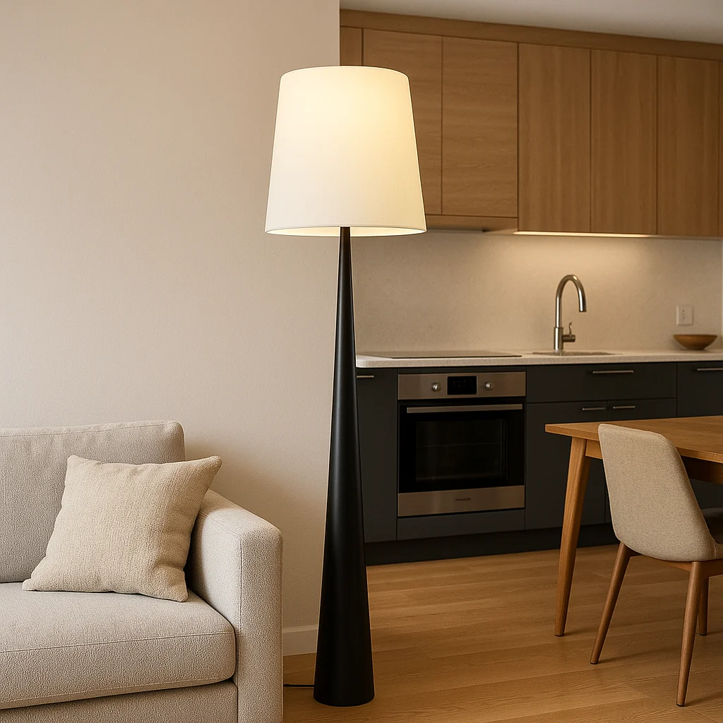 Lysenne – Scandinavische Vloerlamp Met Stoffen Kap - Image 6