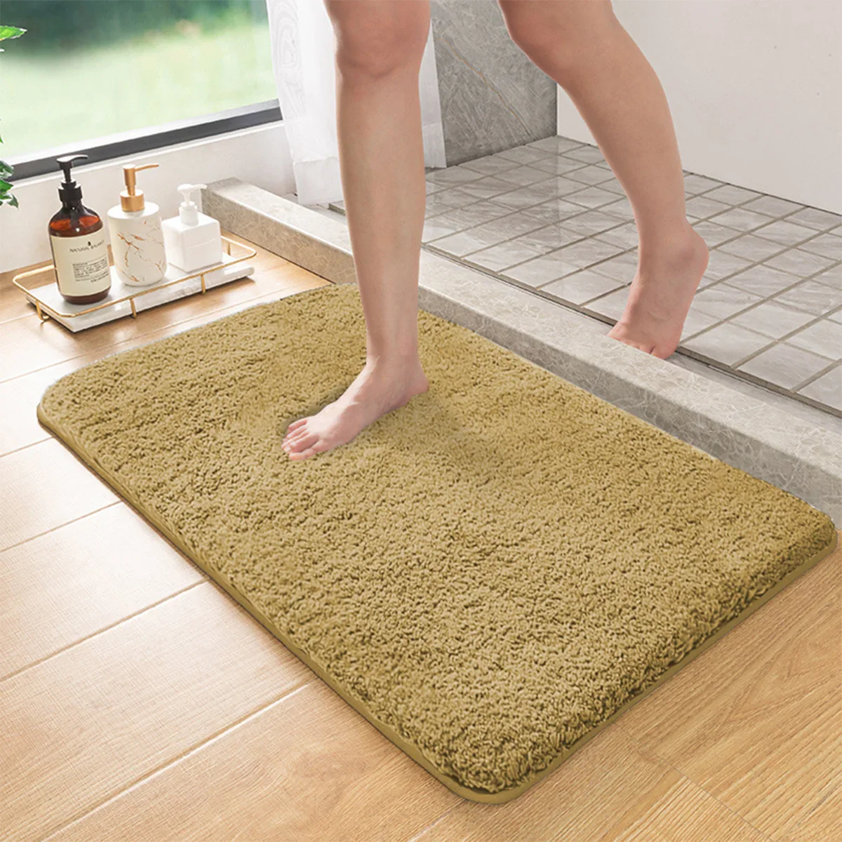 Marcella - Langharige Antislip Badmat met Absorberend Vermogen voor Douche en Toiletvloer - Image 4