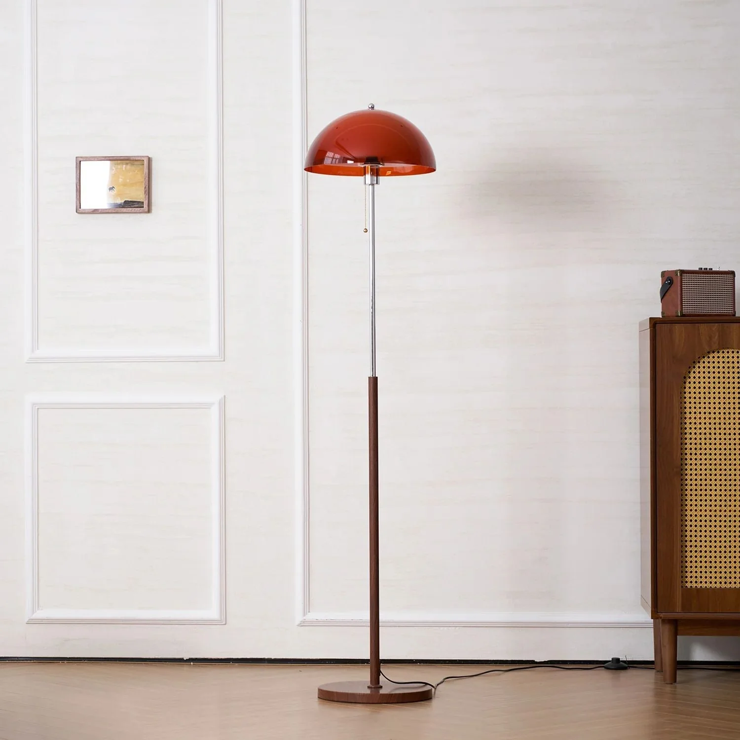 Marzella – Retro Vloerlamp Met Amber Koepel - Image 26