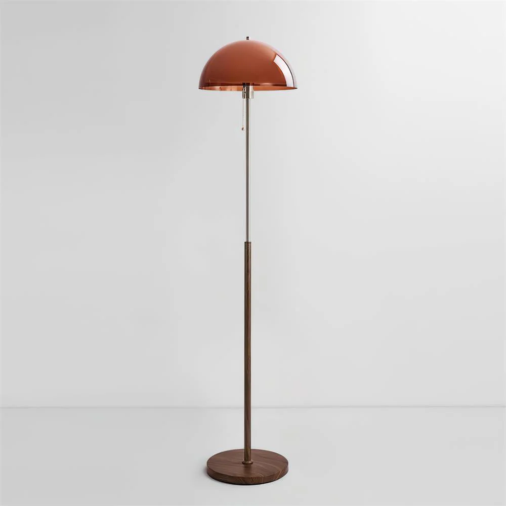 Marzella – Retro Vloerlamp Met Amber Koepel - Image 4