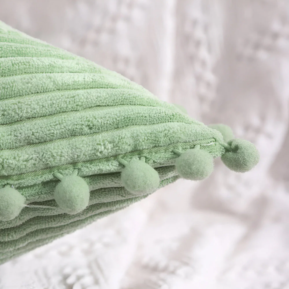 Minthia - Katoenen Kussenhoes met Pompons - Image 3