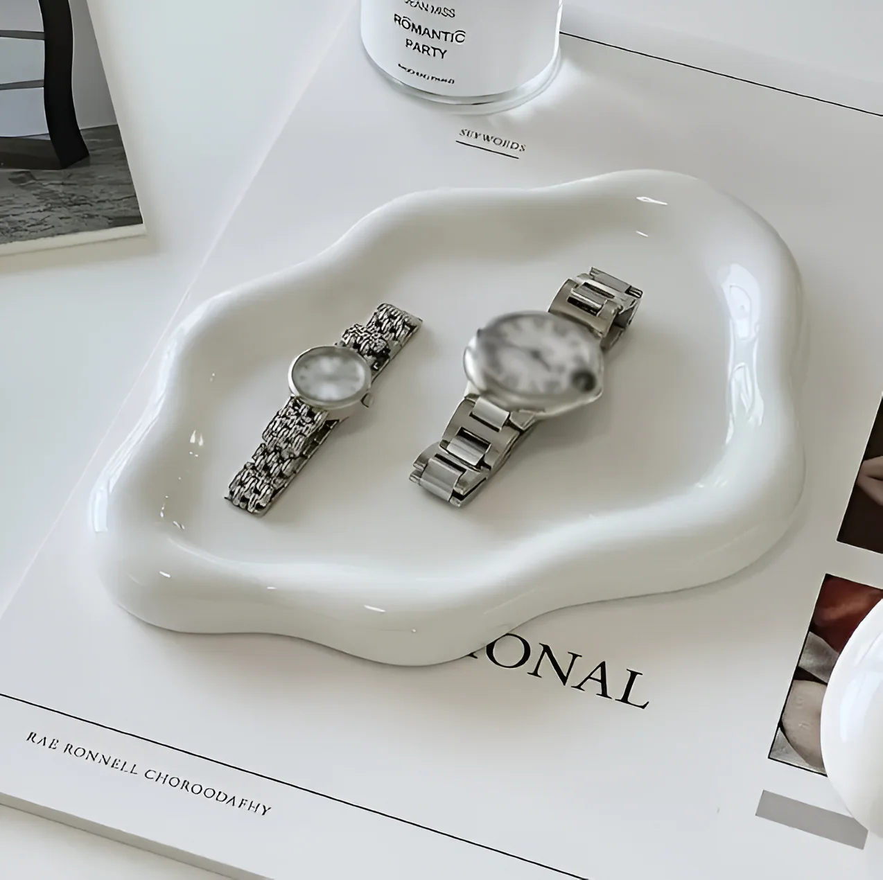 Neranthe - Elegant Wit Keramisch Sieradenschaaltje - Image 4