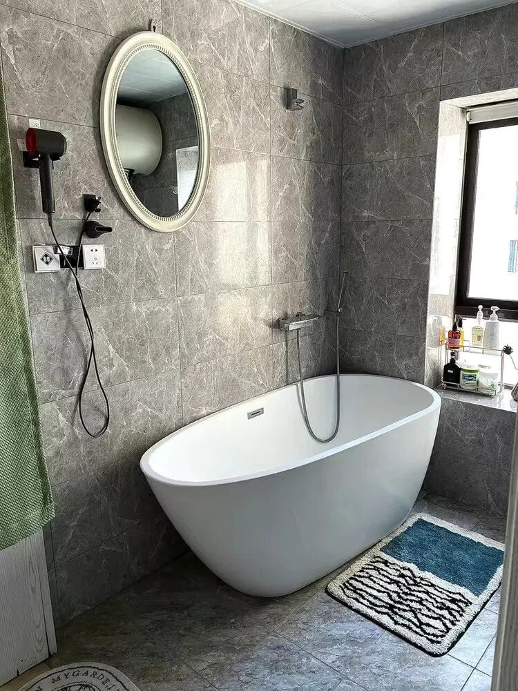 NordicFlow – Luxe Handgemaakte Badmat met Abstract Design voor Stijlvolle Badkamers - Image 12