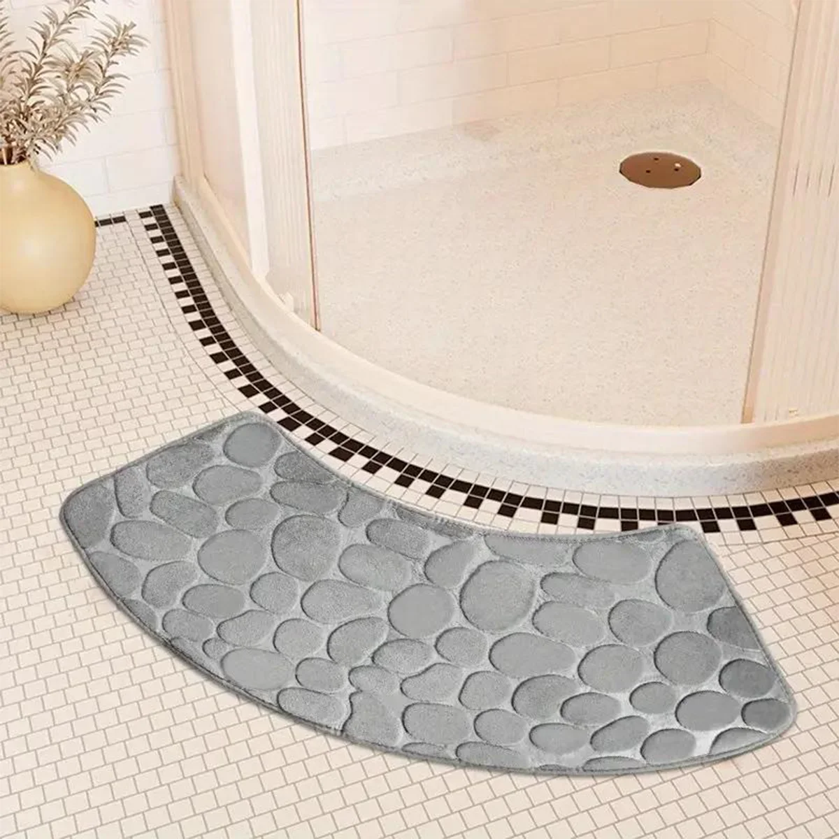 Verina - Gebogen Verdikte Antislip Badmat voor Douche en Toiletvloer - Image 6